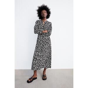 Zara Printed Midi Dress